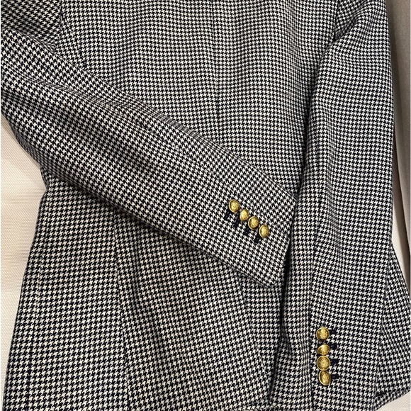 JCrew - Navy Houndstooth Blazer - Size 2 - Picture 8 of 10